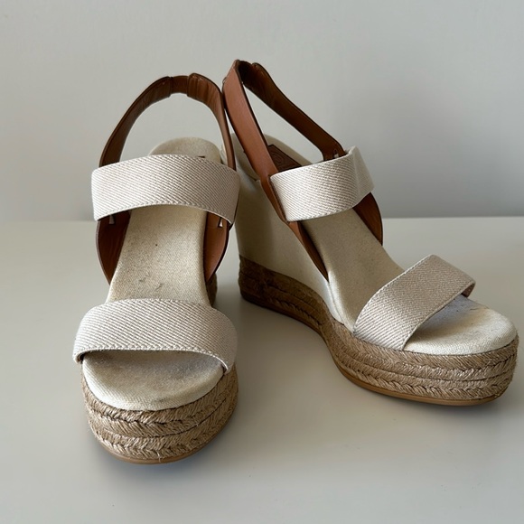 Tory Burch Espadrilles Wedge Platform Sandal Size 7 - Picture 2 of 9